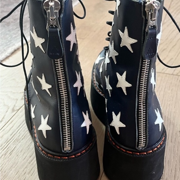 R13 Double Rockstar Stack Combat Boots - Picture 3 of 8